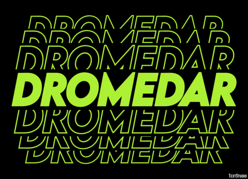 Dromedar Tekst effect