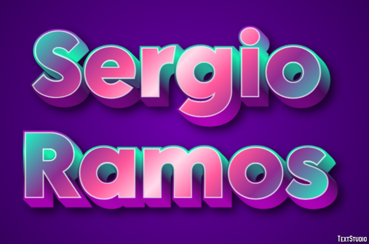 Sergio Ramos Text Effect