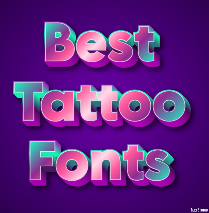 Best Tattoo Fonts テキスト効果