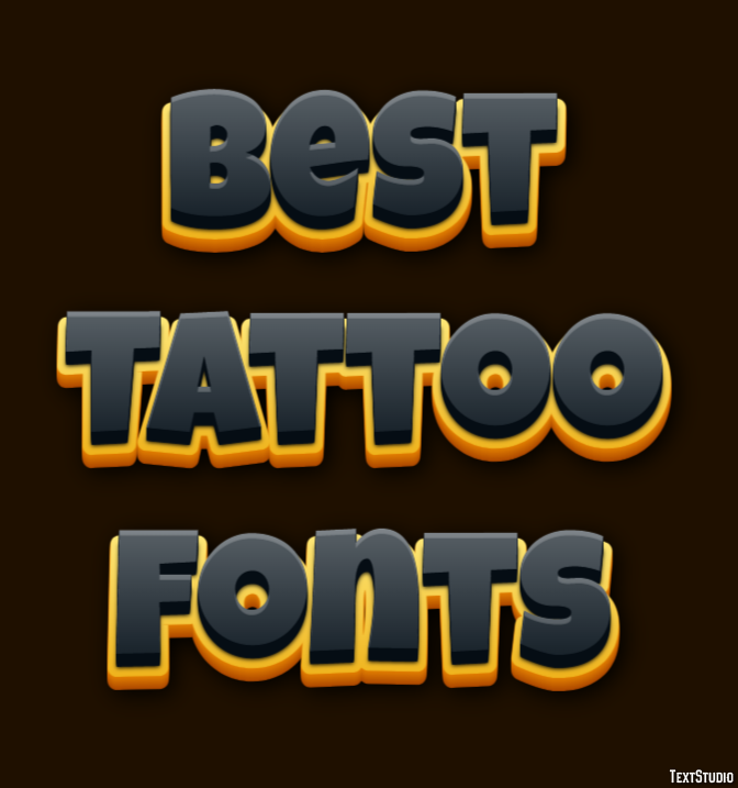 Best Tattoo Fonts Efeito de texto