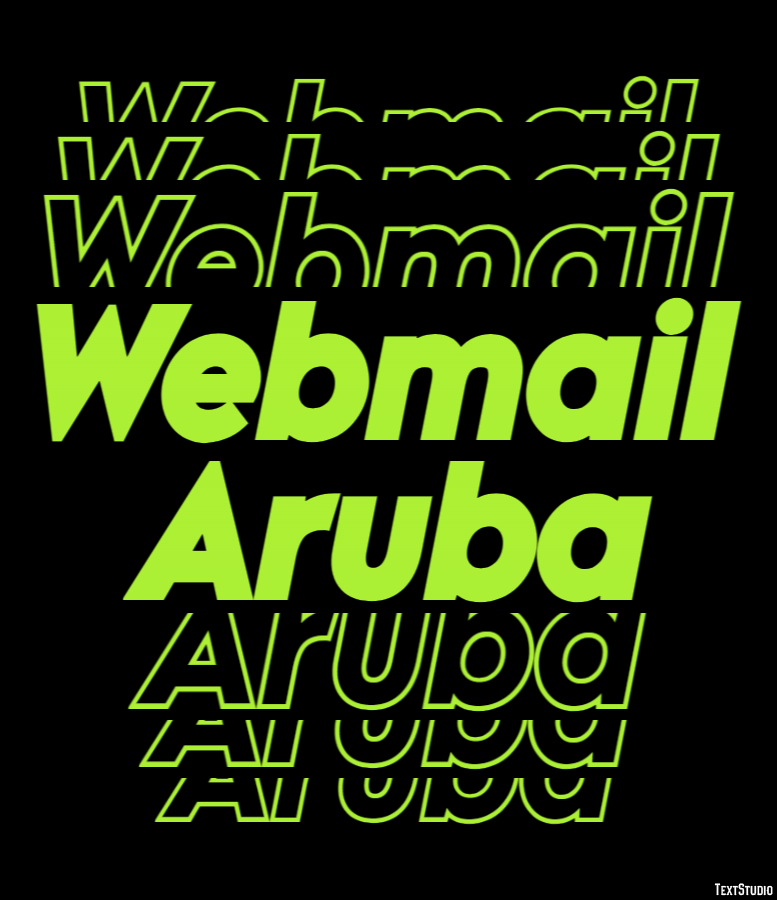 Webmail Aruba Effetto testo