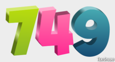 749 Text effect