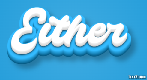 Either Text Effect