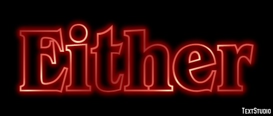 Either Text Effect