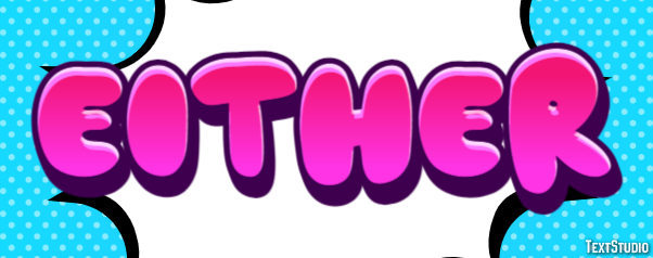 Either Tekst Effect