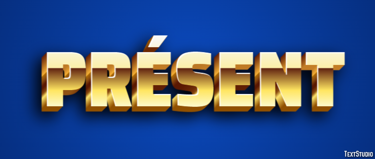 Présent Efeito de texto