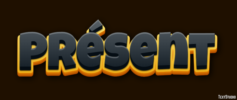 Présent Efeito de texto