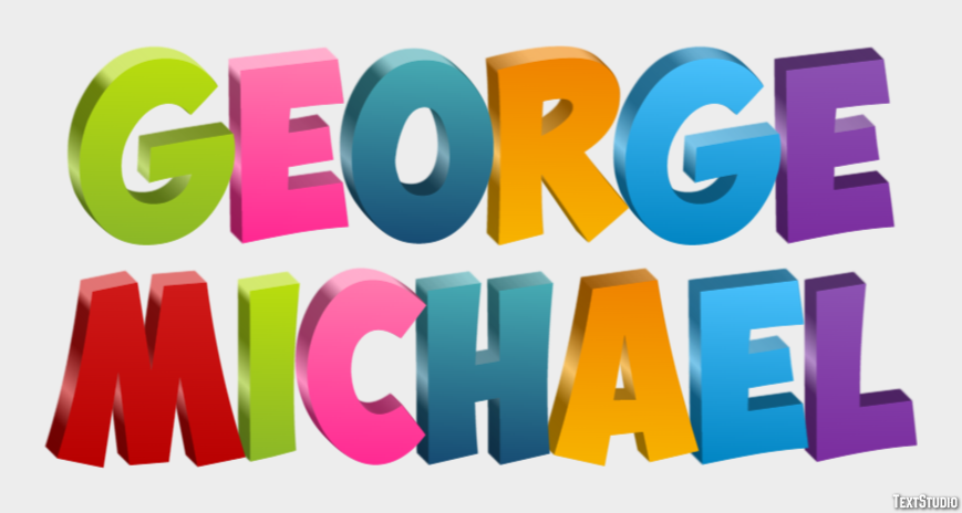 George Michael Texteffekt