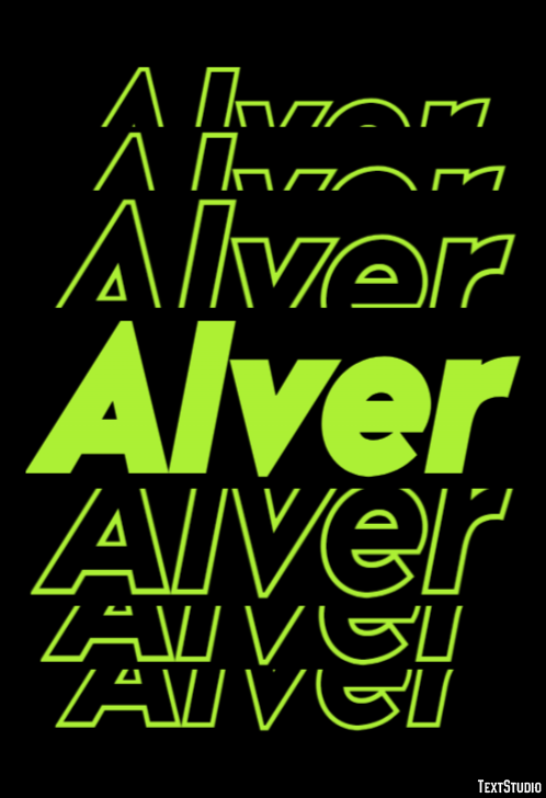 Alver Text effect