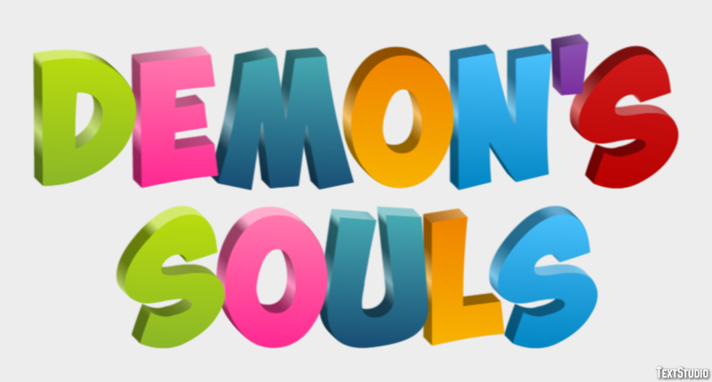 Demon's Souls Efecto de texto