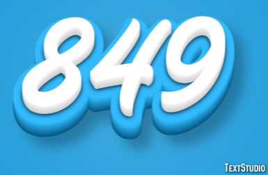 849 Tekst Effect