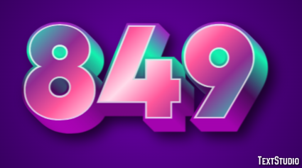 849 Tekst Effect