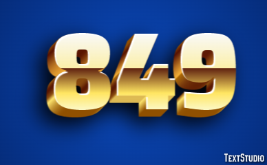 849 Tekst Effect