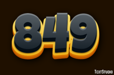 849 Tekst Effect