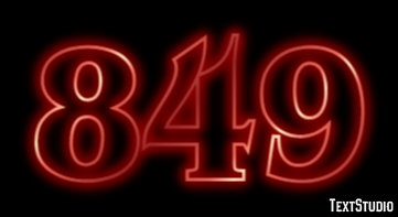 849 Tekst Effect