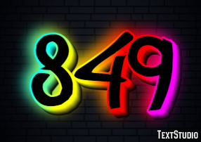 849 Tekst Effect