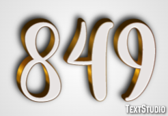 849 Tekst Effect