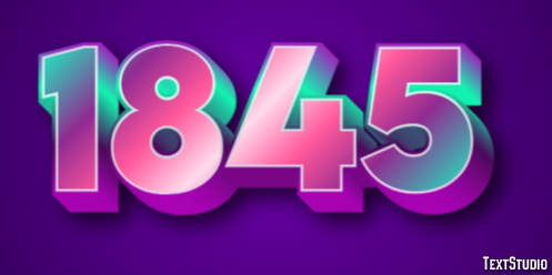 1845 Text Effect