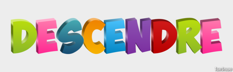 Descendre Efecto de Texto