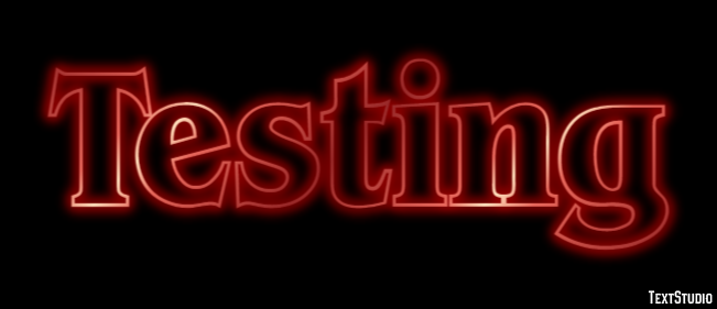 Testing Эффект текста