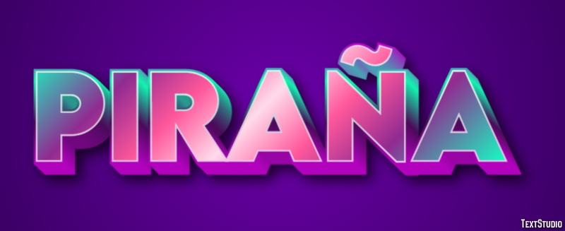 Piraña Effet de Texte