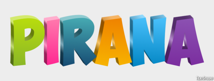 Piraña Efecto de texto