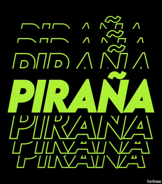 Piraña Effet de Texte