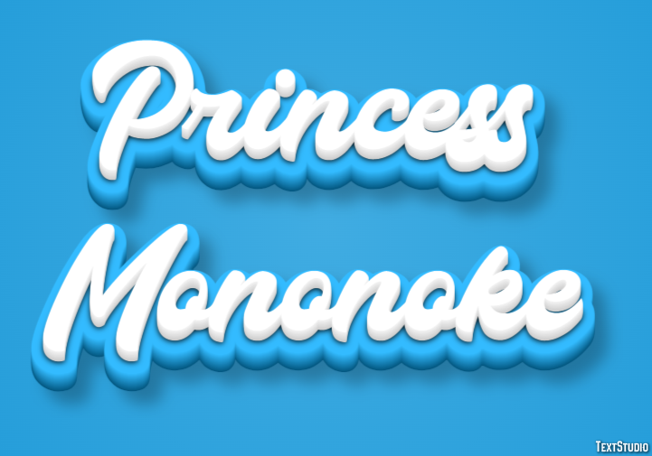 Princess Mononoke Text Effect