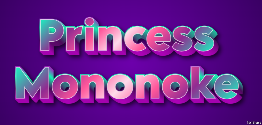 Princess Mononoke Text Effect