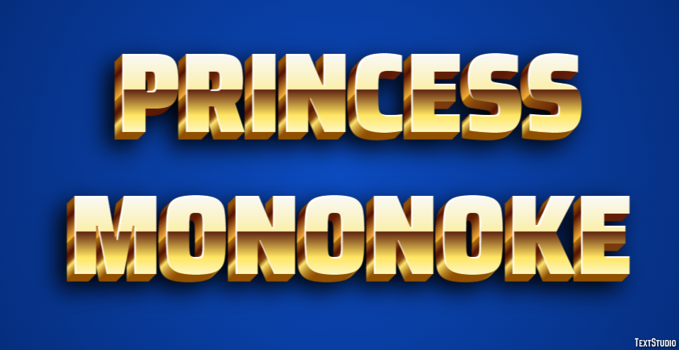 Princess Mononoke Text Effect