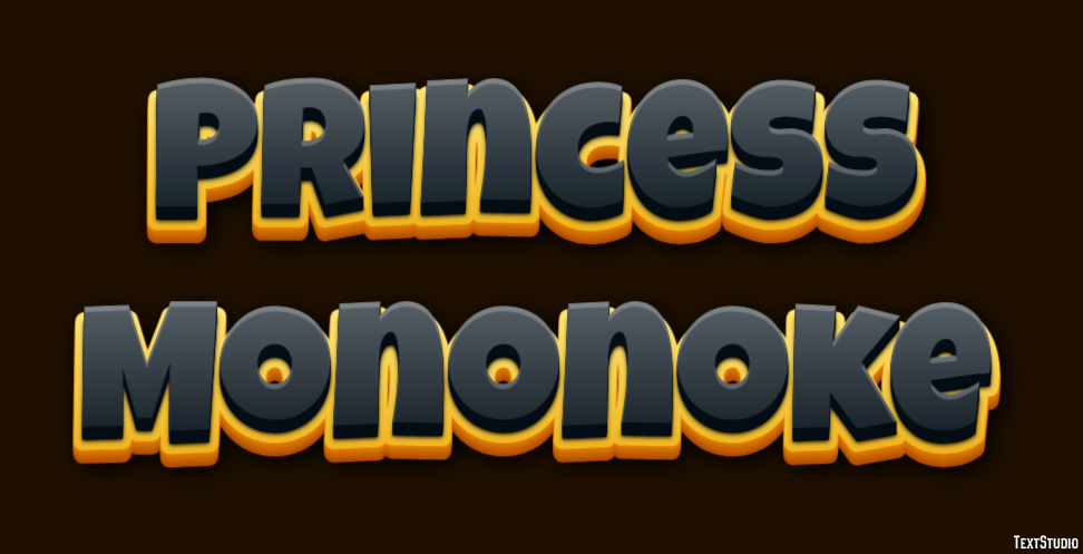 Princess Mononoke Text Effect