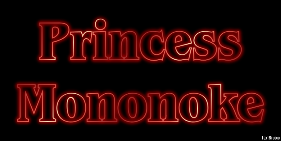 Princess Mononoke Text Effect