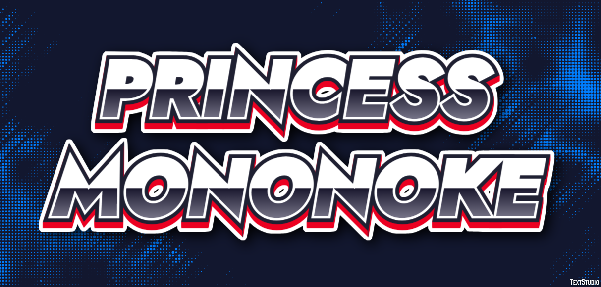 Princess Mononoke Text Effect