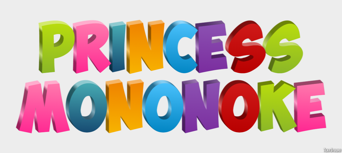 Princess Mononoke Text Effect