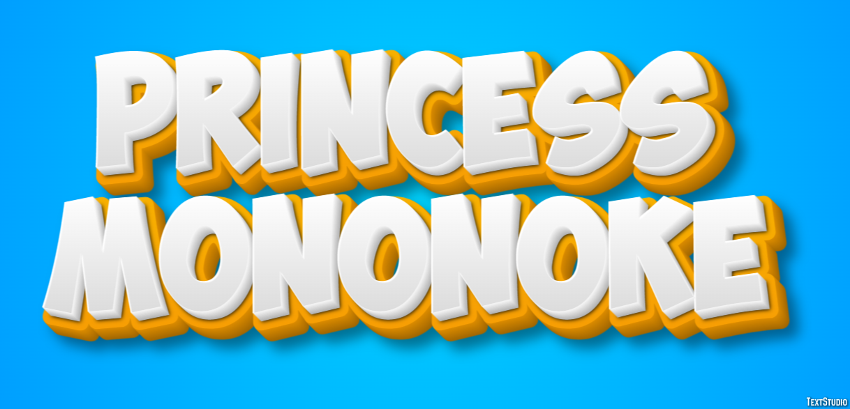 Princess Mononoke Text Effect