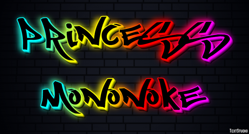 Princess Mononoke Text Effect