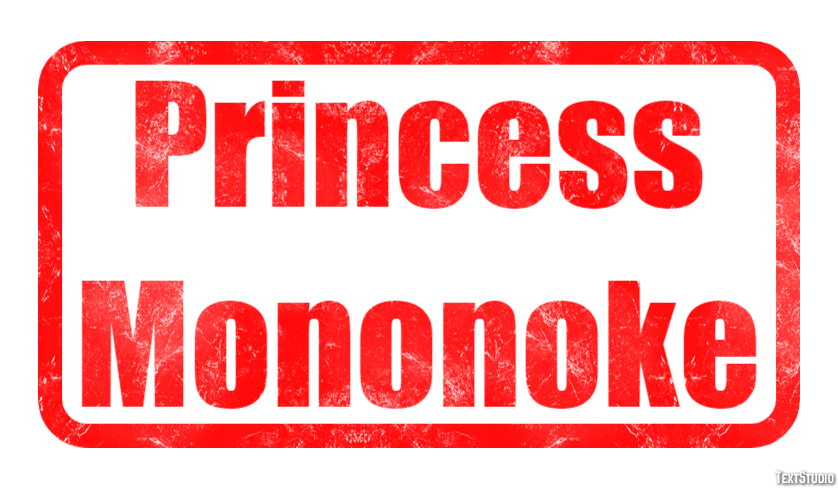Princess Mononoke Text Effect