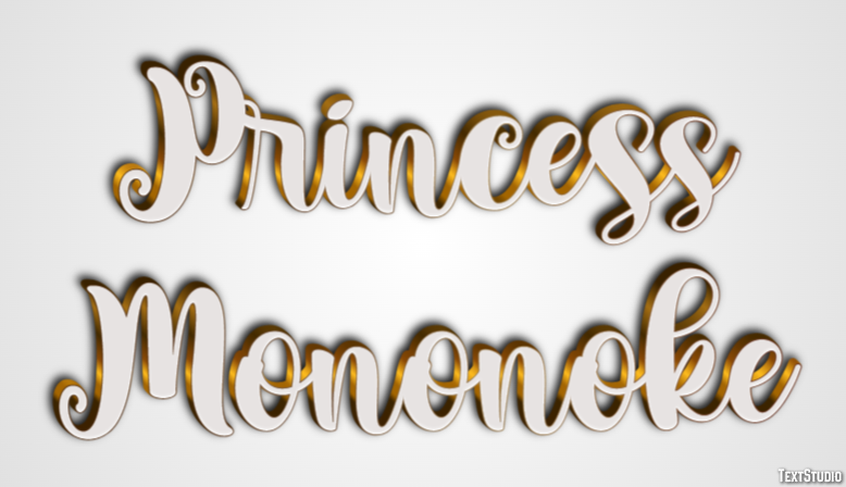 Princess Mononoke Text Effect