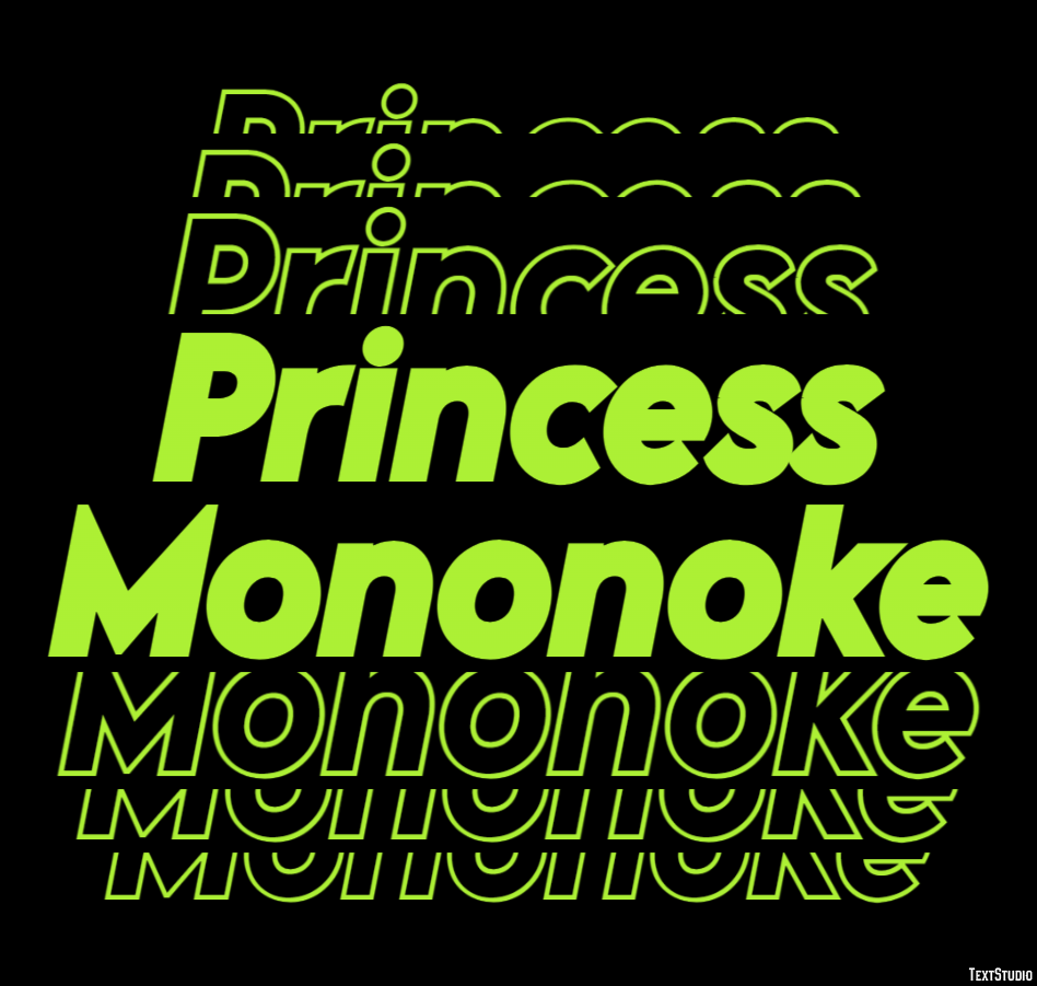 Princess Mononoke Text Effect
