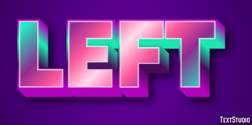 Left Efeito de texto