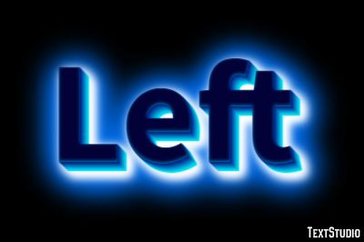 Left テキスト効果