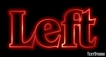 Left Efeito de texto