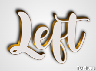 Left Efeito de texto