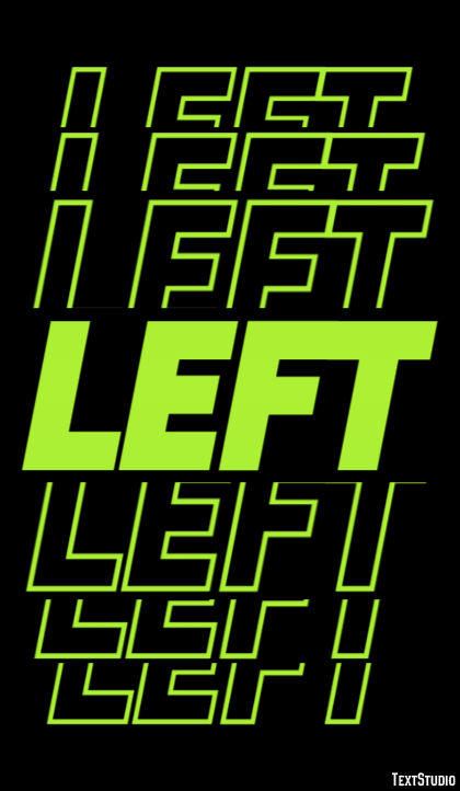 Left テキスト効果