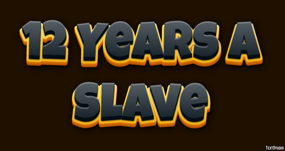 12 Years a Slave Text effect