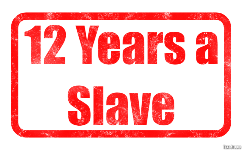 12 Years a Slave Text effect