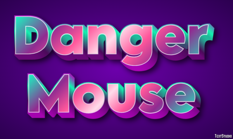 Danger Mouse Text effect