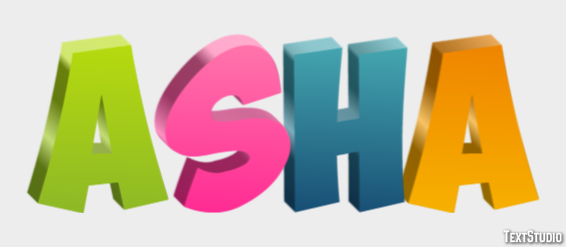 Asha Text Effect