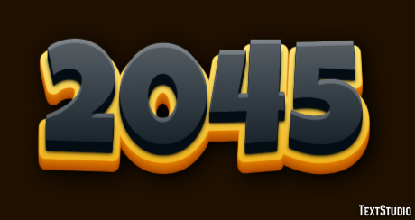 2045 Text Effect