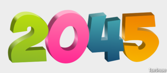 2045 Texteffekt